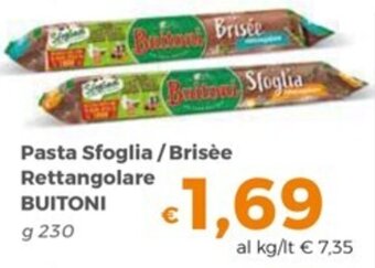 Tocal Pasta Sfoglia / Brisèe Rettangolare BUITONI g 230 offerta