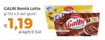 GALBI Bontà Latte g 110 x 2 vari gusti