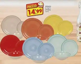 Maury's SERVIZIO DI PIATTI SPRINGS 18 PZ offerta