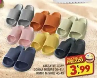 Maury's CIABATTE COZY DONNA MISURE 36-41/ UOMO MISURE 40-49 offerta