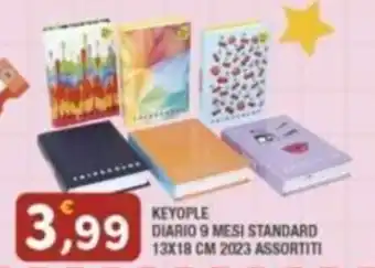 Maury's KEYOPLE DIARIO 9 MESI STANDARD 13X18 CM 2023 ASSORTITI offerta