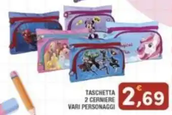 TASCHETTA 2 CERNIERE VARI PERSONAGGI
