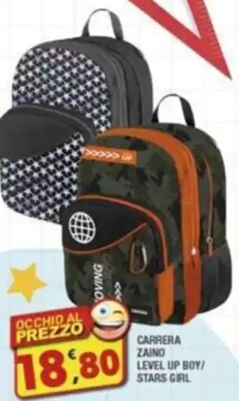 Maury's CARRERA ZAINO LEVEL UP BOY/ STARS GIRL offerta