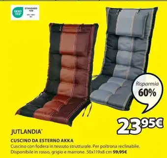 JYSK JUTLANDIA® CUSCINO DA ESTERNO AKKA 50X119X8 CM offerta