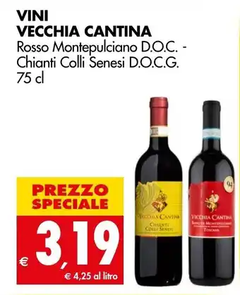 Tigros VINI VECCHIA CANTINA 75 cl offerta