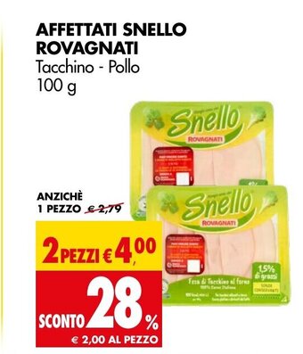Tigros AFFETTATI SNELLO ROVAGNATI 100 g offerta
