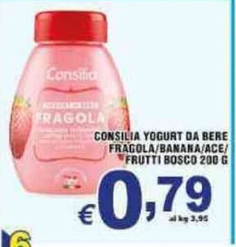 Sacoph CONSILIA YOGURT DA BERE FRAGOLA/BANANA/ACE/ FRUTTI BOSCO 200 G offerta