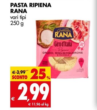 Tigros PASTA RIPIENA RANA vari tipi 250 g offerta