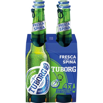 Qui Discount Birra tuborg 33 cl x 4 offerta