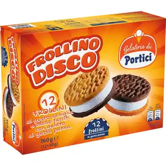 Qui Discount Frollini 12 dischi gelato gelateria dei portici 360 gr offerta