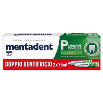 Qui Discount Dentifricio mentadent p 75 ml x 2 offerta