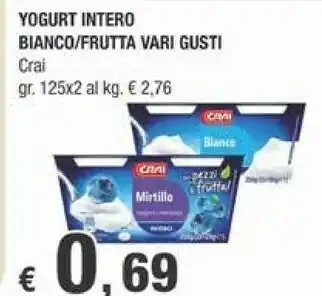 Crai Cari Yogurt Intero Bianco / Frutta offerta
