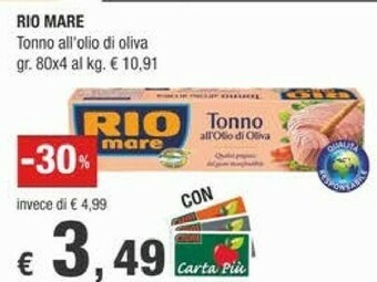 Crai Rio Mare Tonno All'Olio Di Oliva offerta
