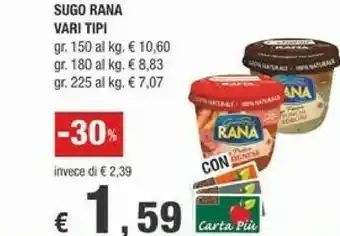 Crai Giovanni Rana - Sugo Fresco Bolognese 225 g(ml) offerta