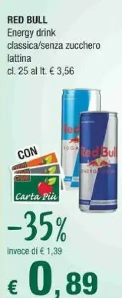 Crai Red bull Energy Drink 250 G(ml) offerta