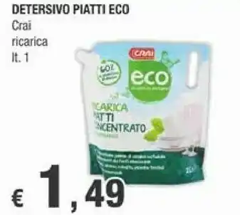 Crai Detersivo Piatti Eco offerta