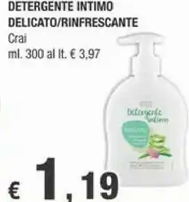 Crai Detergente Intimo Delicato/rinfrescante offerta