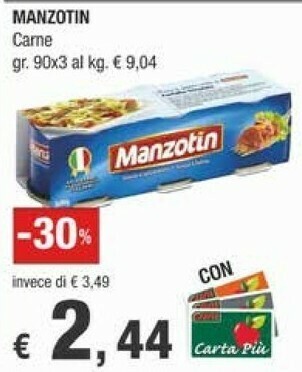 Crai Manzotin Carne in scatola offerta