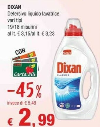 Crai Dixan Detersivo lavatrice offerta
