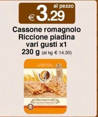 Cassone romagnolo Riccione piadina vari gusti x1 230 g