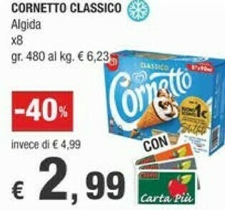 Crai Algida Cornetto offerta