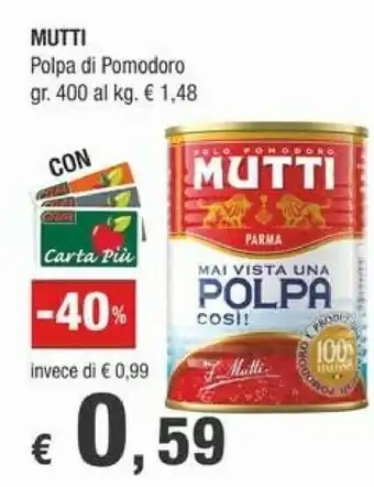 Crai Mutti Pomodori pelati offerta