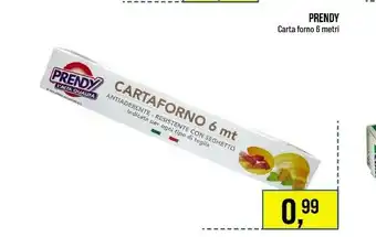 Caddy's Prendy Carta Forno 6 Metri offerta