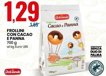 Eurospin Dolciando - Frollini Con Cacao E Panna Senza Olio di Palma 700 G offerta