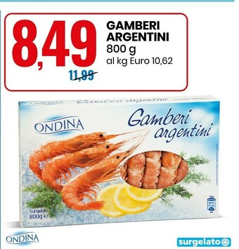 Eurospin Ondina - Gamberi Argentini 800 G offerta