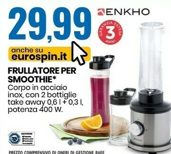 Eurospin Enkho Frullatore Per Smoothie offerta