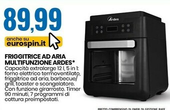 Eurospin Ardes Friggitrice Ad Aria Multifunzione offerta