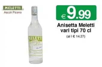 Anisetta Meletti vari tipi 70 cl