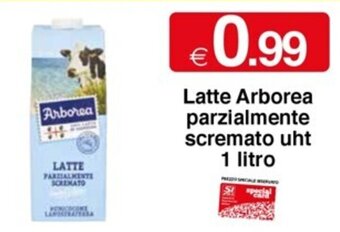 Sì con te Latte Arborea parzialmente scremato uht 1 litro offerta