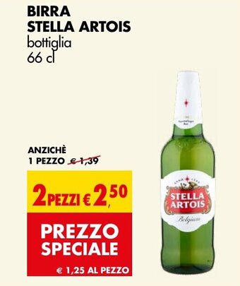 BIRRA STELLA ARTOIS bottiglia 66 cl