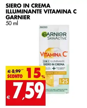 Tigros SIERO IN CREMA ILLUMINANTE VITAMINA C GARNIER 50 ml offerta