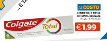Mercatò DENTIFRICIO TOTAL ORIGINAL COLGATE ml.75 offerta