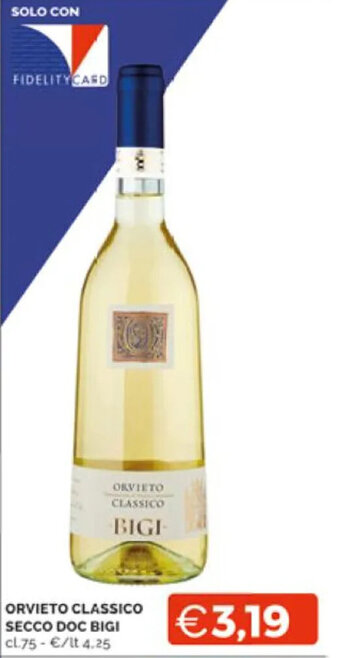 Mercatò ORVIETO CLASSICO SECCO DOC BIGI cl.75 offerta