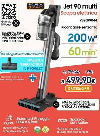 Unieuro Samsung VS20R9044T2 Jet 90 Multi offerta
