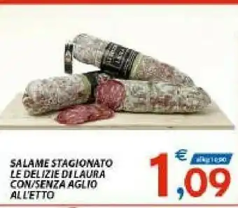 Vivo Supermercati Le Delizie Di Laura Salame Stagionato Con / Senza Aglio offerta