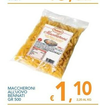 Vivo Supermercati Bennati Maccheroni All'uovo offerta