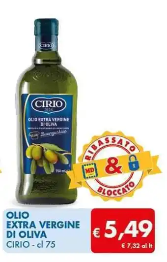 MD Discount OLIO EXTRA VERGINE DI OLIVA CIRIO - cl 75 offerta