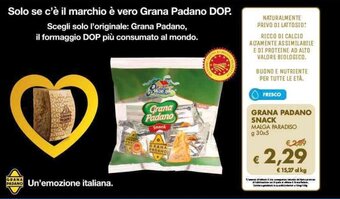 MD Discount GRANA PADANO SNACK MALGA PARADISO g 30x5 offerta