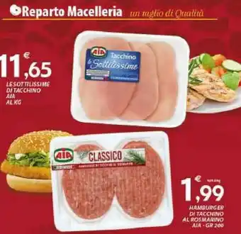 Vivo Supermercati Aia Classico Hamburger Con Tacchino E Rosmarino 200 G(ml) offerta