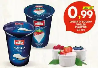 Vivo Supermercati Muller Crema Di Yogurt Fragola In Pezzi 500 G(ml) offerta