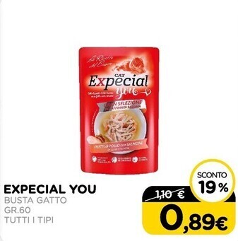 Arcaplanet Expecial you - busta gatto gr.60 tutti i tipi offerta