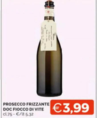 Mercatò PROSECCO FRIZZANTE DOC FIOCCO DI VITE cl.75 offerta