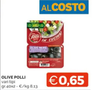Mercatò OLIVE POLLI vari tipi gr.40x2 offerta