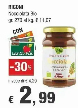 Crai Rigoni Di Asiago Nocciolata 270 G(ml) offerta