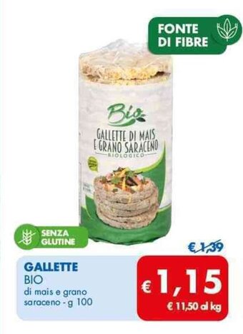 MD Discount GALLETTE BIO di mais e grano saraceno - g 100 offerta