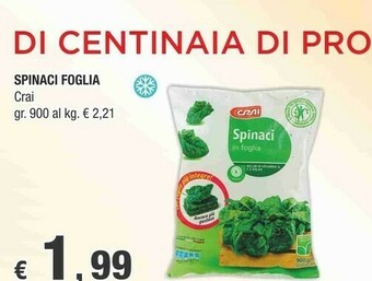 Crai Spinaci offerta